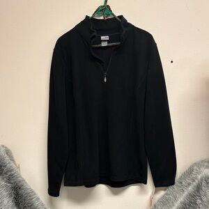 Women’s Lightweight Black Quarter-Zip Sweater